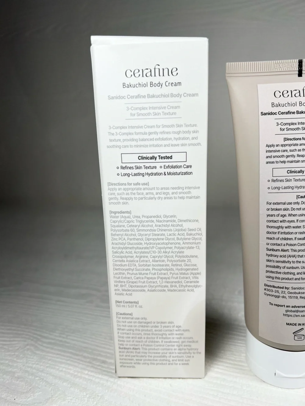 Korean Skincare SANIDOC Cerafine Bakuchiol Body Lotion